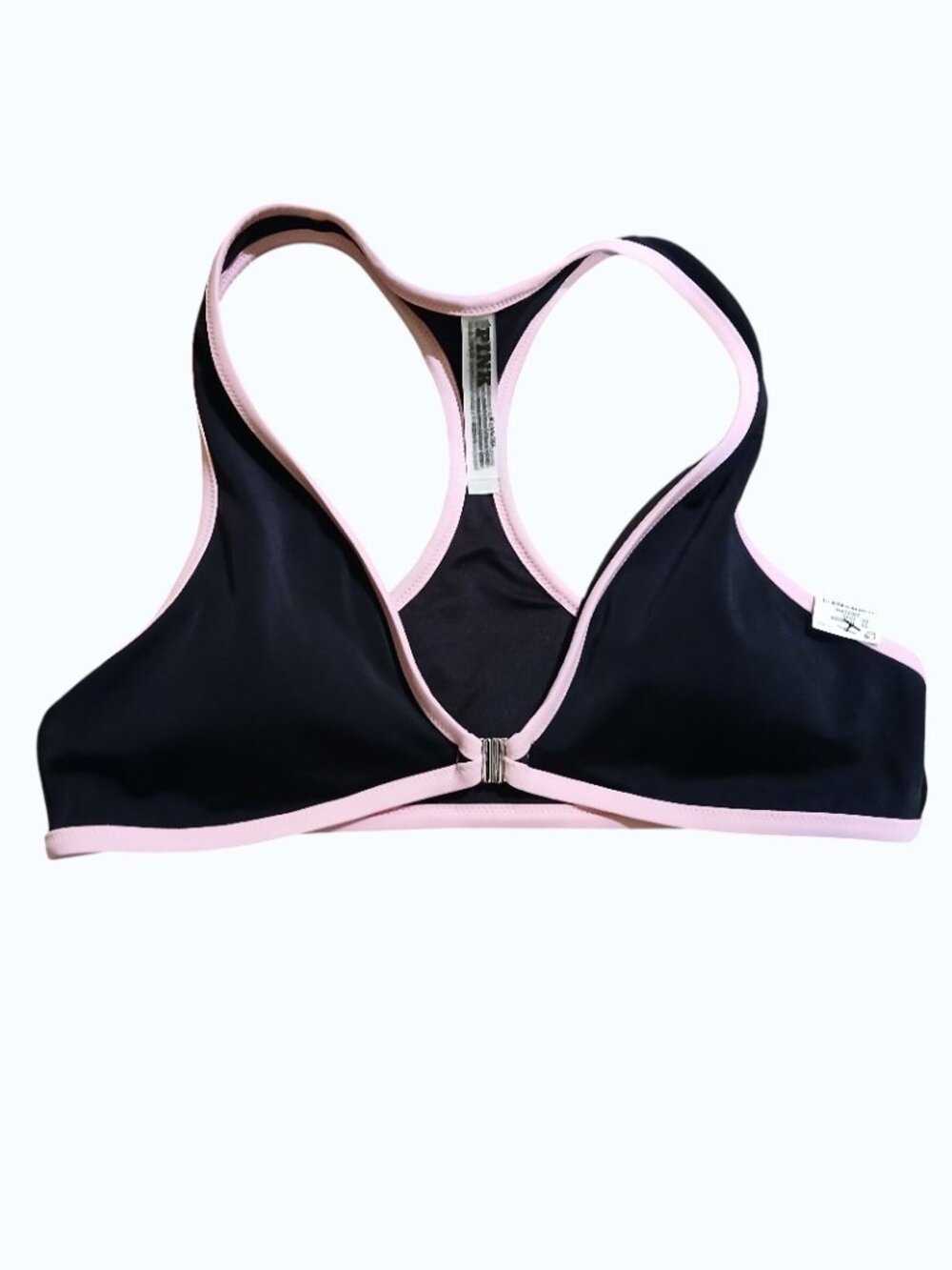 PINK Swim/Sportsbra Black with Pink Trim - NWT